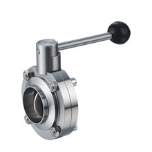 Sanitary Stainless Steel Butt Welded Butterfly Valves